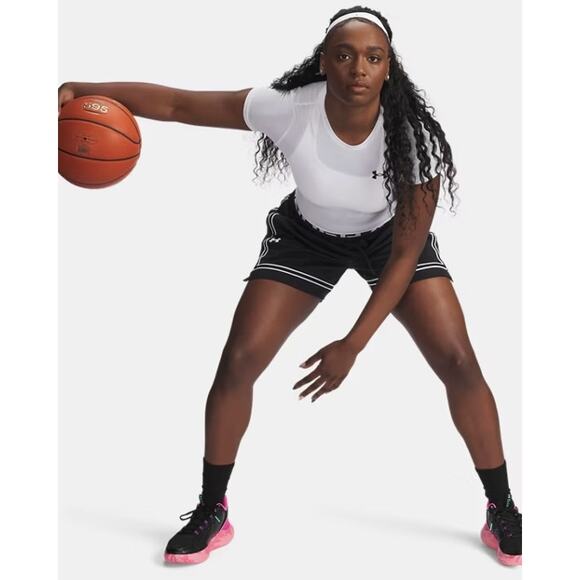 Under Armour HeatGear Compression Women's White Short Sleeve - Size S - Picture 1 of 12